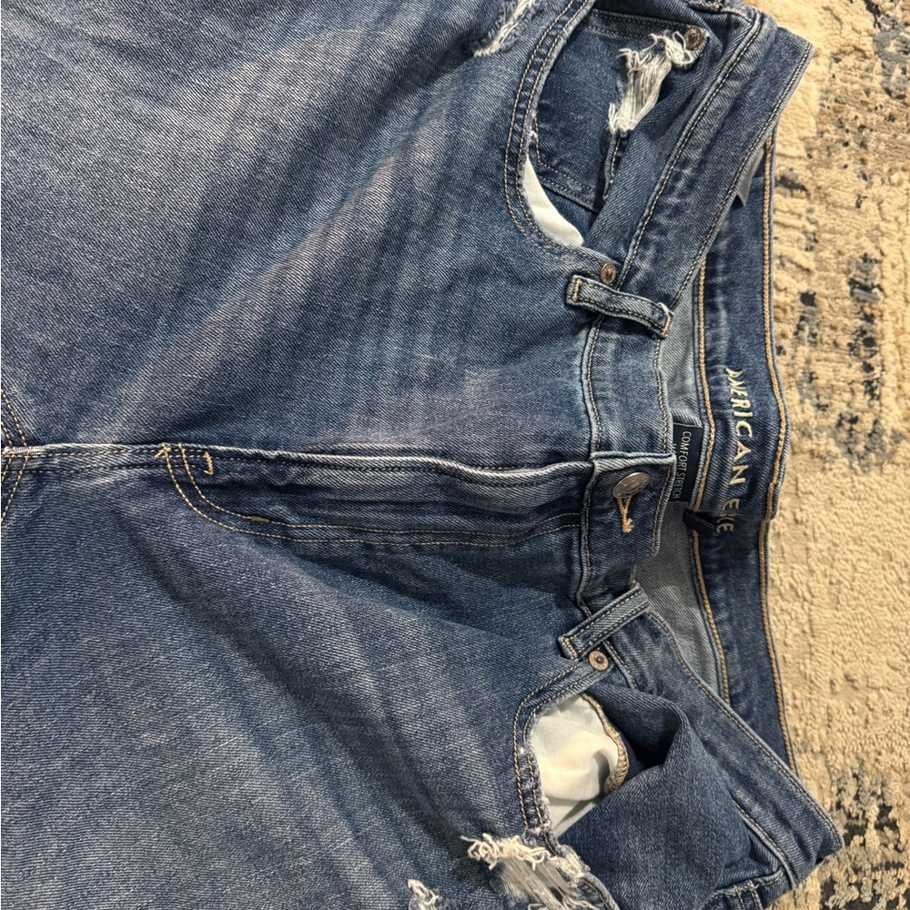 American Eagle Outfitters Low Rise Baggy Straight Jeans Size 18 Reg - Picture 4 of 8